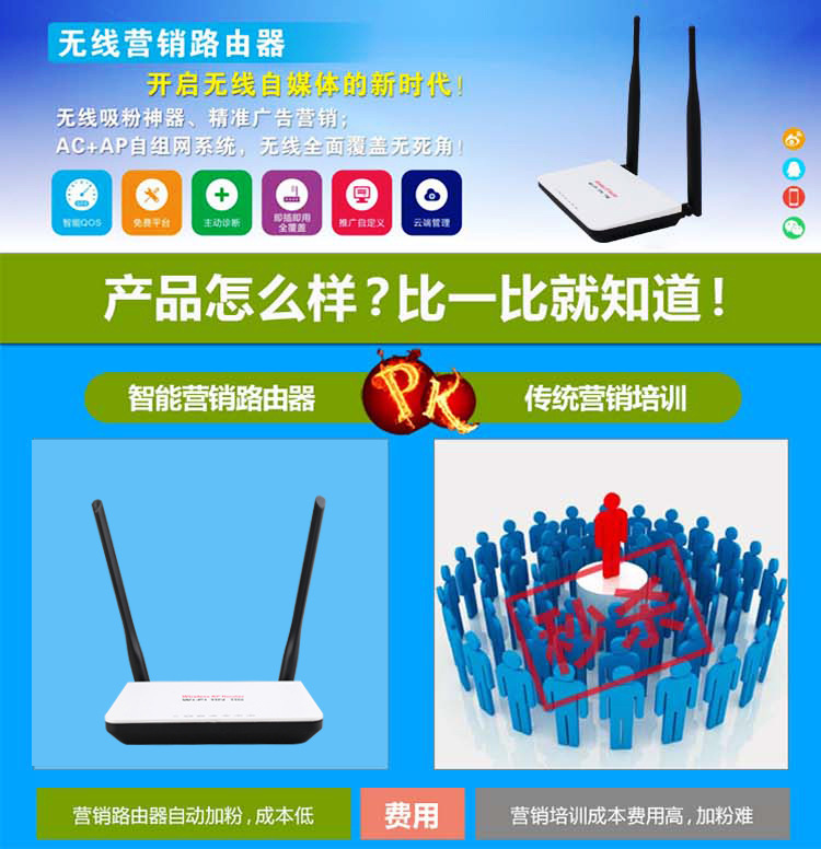 RippleOS免费固件广告推送无线路由器 现货批发高性价比之选